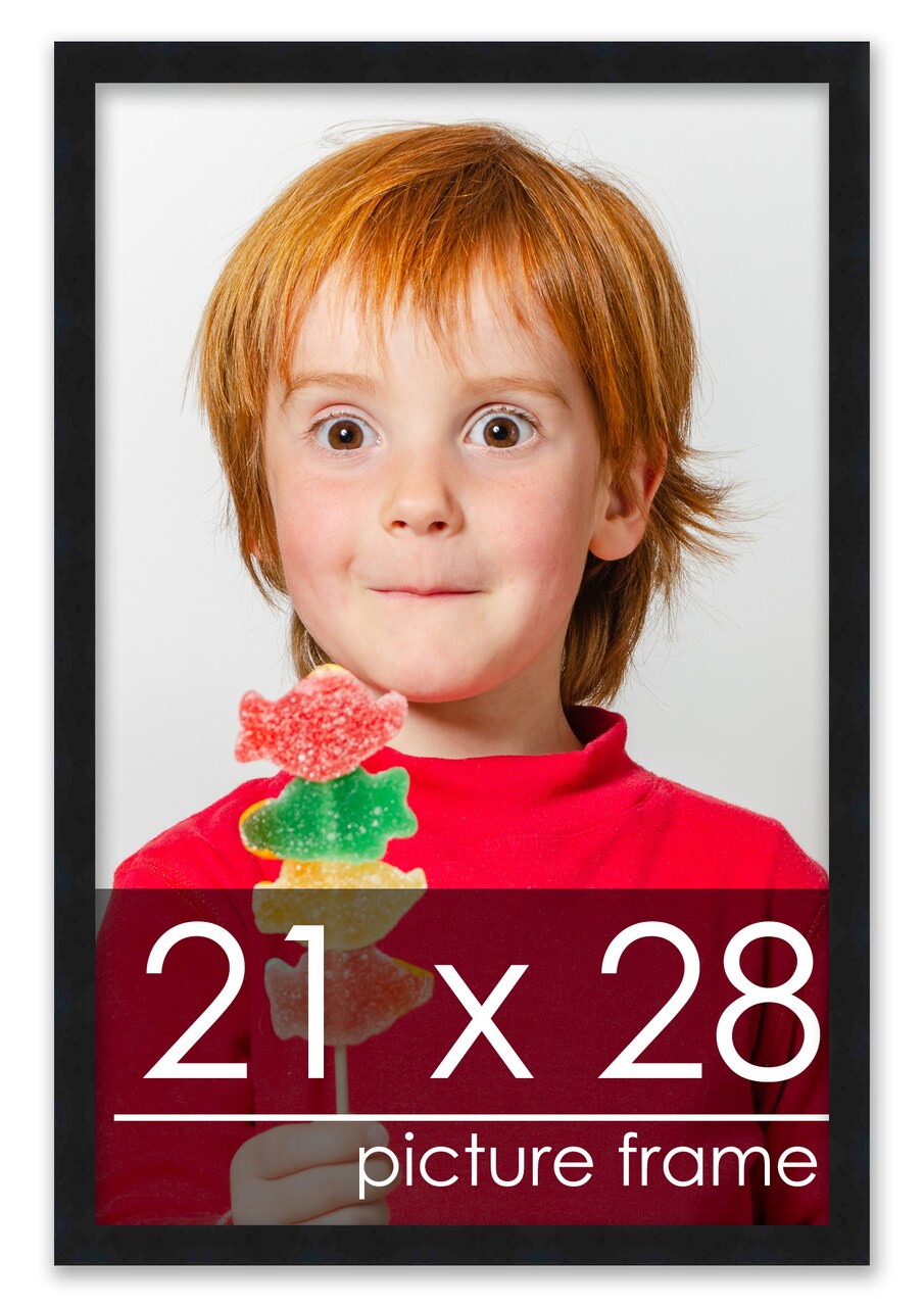 Minimalist Black Picture Frame - UV Acrylic, Foam Board Backing, Hanging Hardware